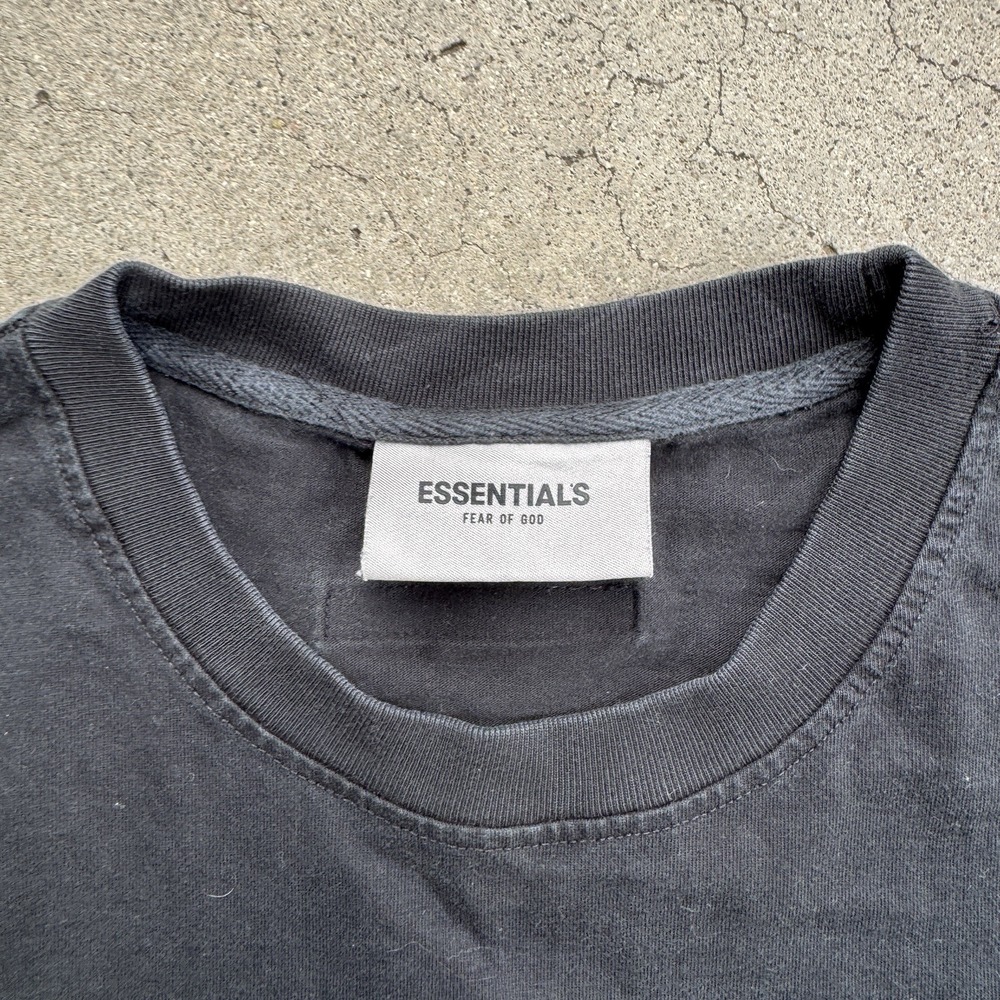 Essentials Black Tee Shirt Large Fear of God Cotton - Picture 2 of 7